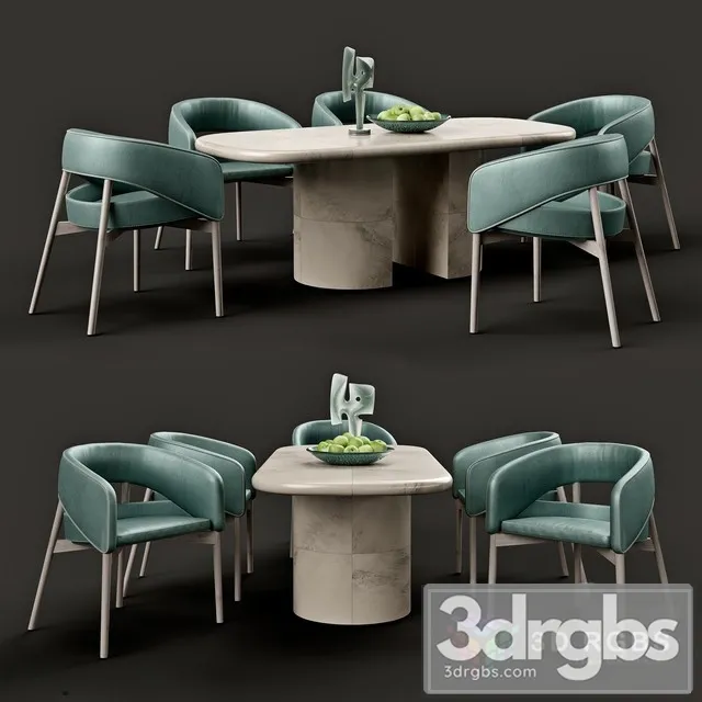 Wrapped Dinning Table Dino chair 3dsmax Download