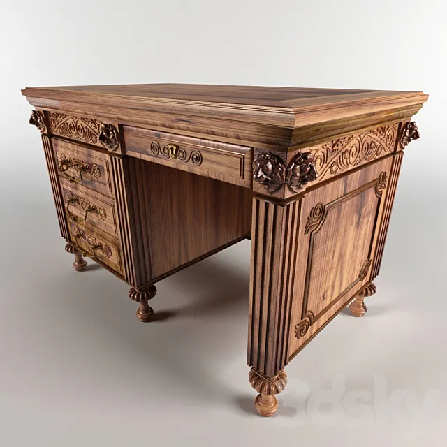 Writing desk 3DS Max Model