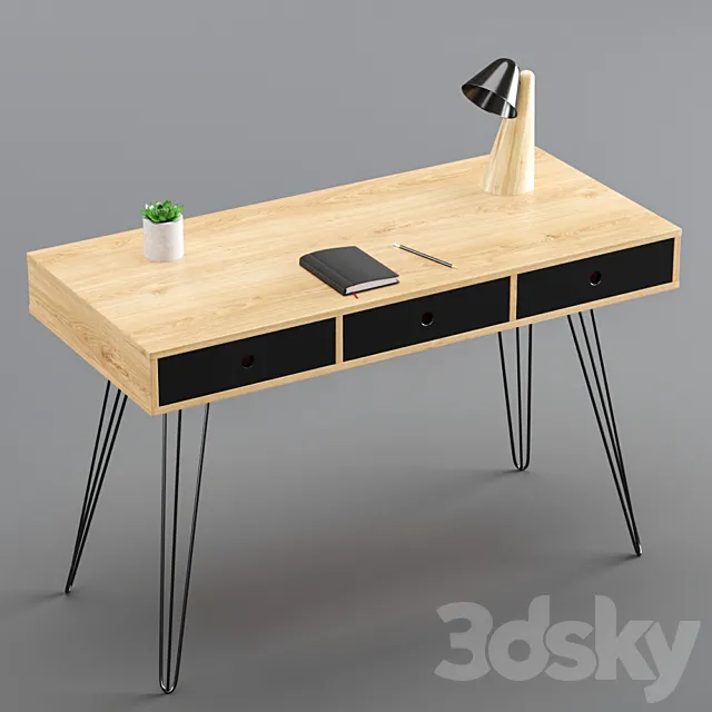 Writing desk La Redoute Biface 3ds Max