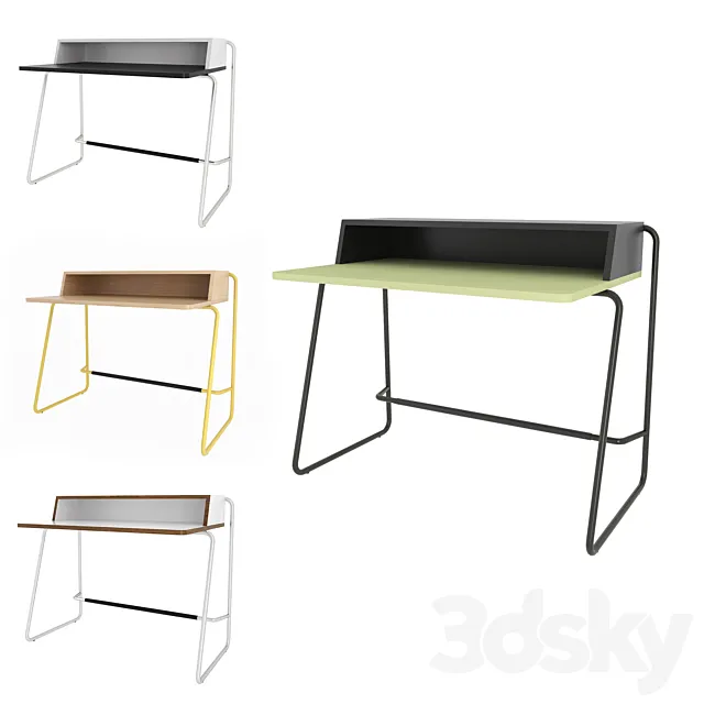 Writing desk THONET 3ds Max
