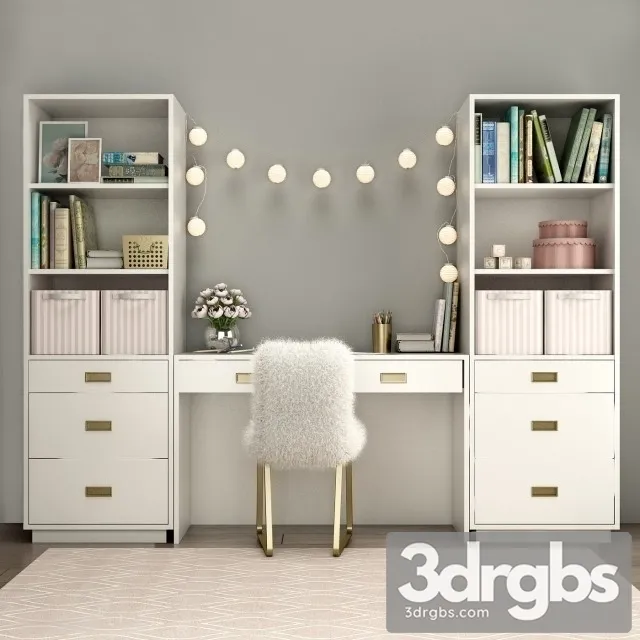 Writing Table And Decor 04 3dsmax Download