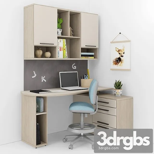 Writing table and decor for a nursery 7 3dsmax Download