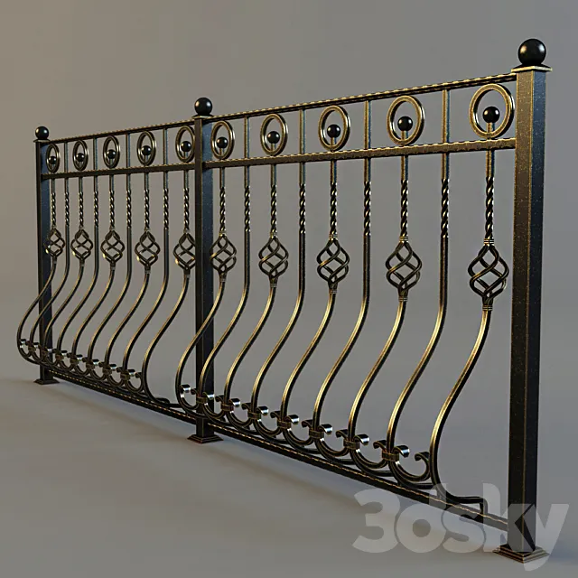 Wrought fence 3DS Max Model