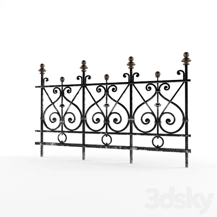 wrought fence 3DS Max