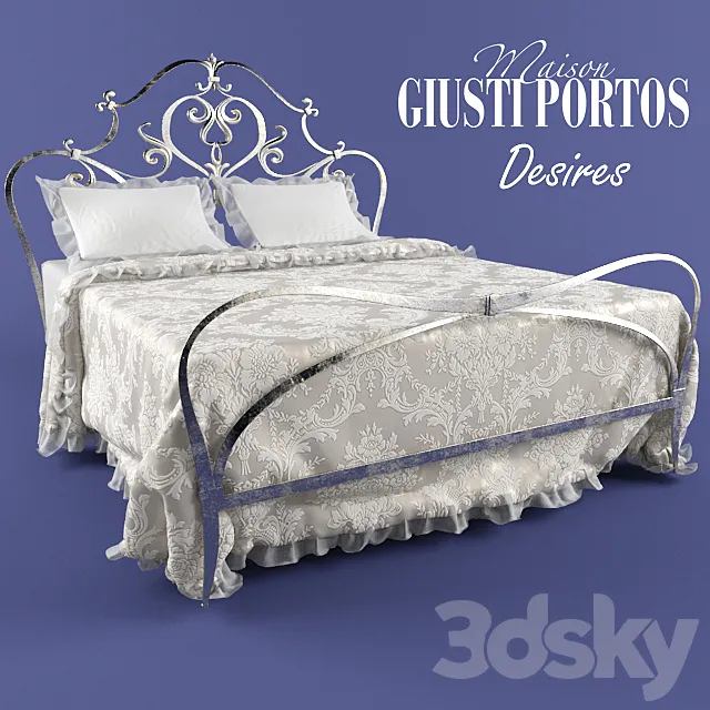 Wrought iron bed Giusti Portos Desires 3DSMax File