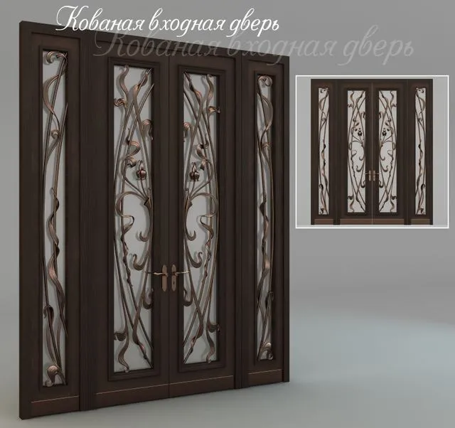 Wrought iron front door 3dsMax Model