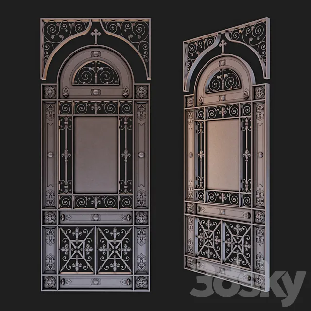 Wrought iron gate 1 3ds Max