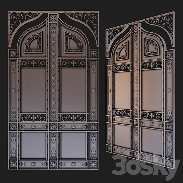 Wrought iron gates 2 3ds Max