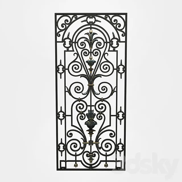 Wrought iron grille 22 3DS Max Model