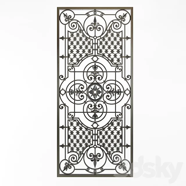 Wrought iron grille 33 3DS Max Model