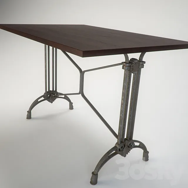 Wrought-iron table 3ds Max