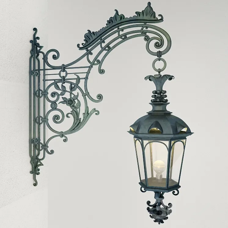 Wrought iron Wall Lamp 3DS Max
