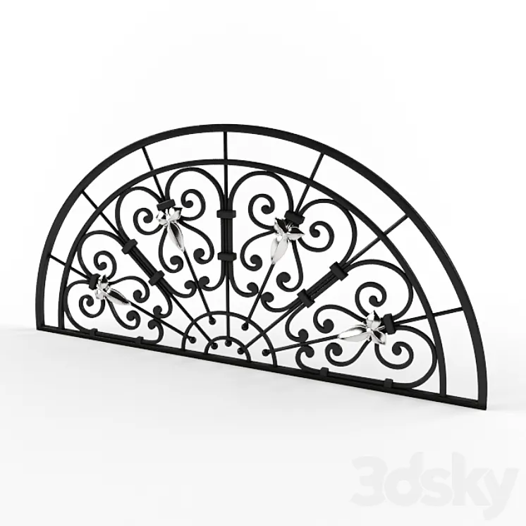wrought iron window grille 3DS Max