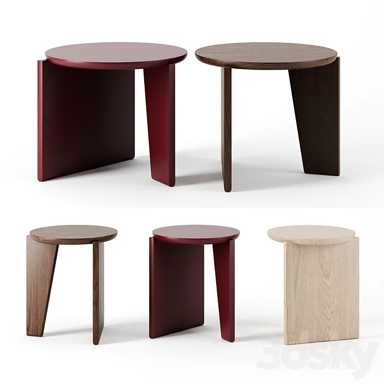 Wu Side Tables by Egg Collective 3DS Max