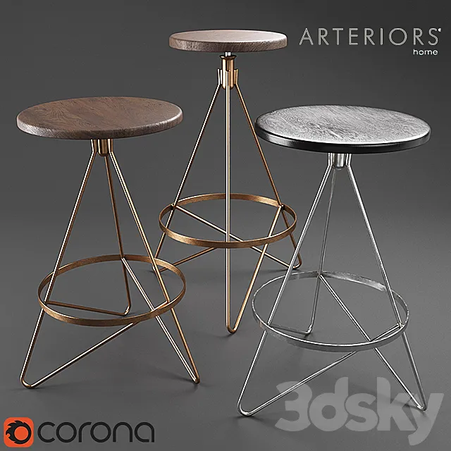 Wyndham Swivel Bar Stool _ Counter Stool 3DS Max Model