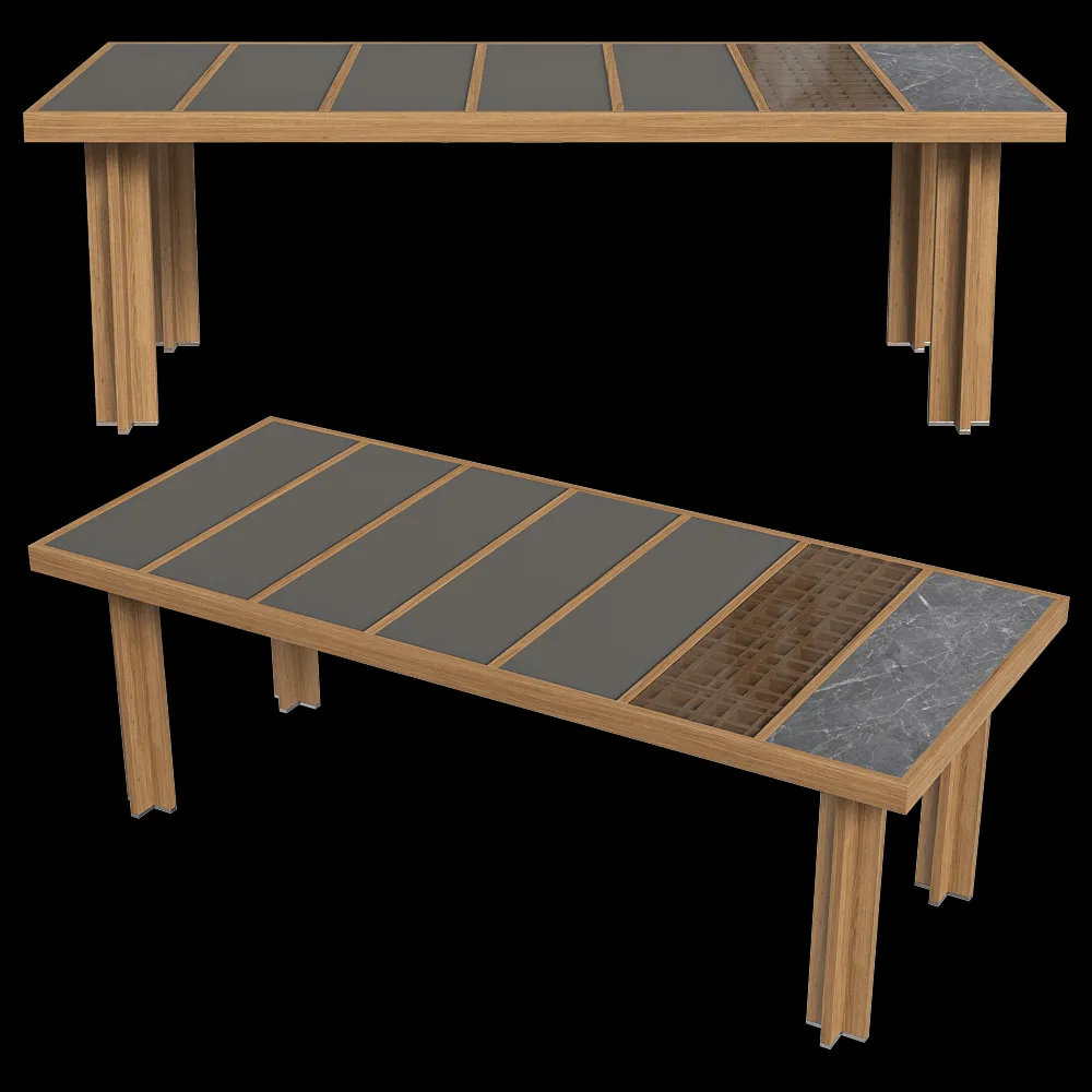 Yachtline Design – Dining table GRID GR.12.11. 3ds Max