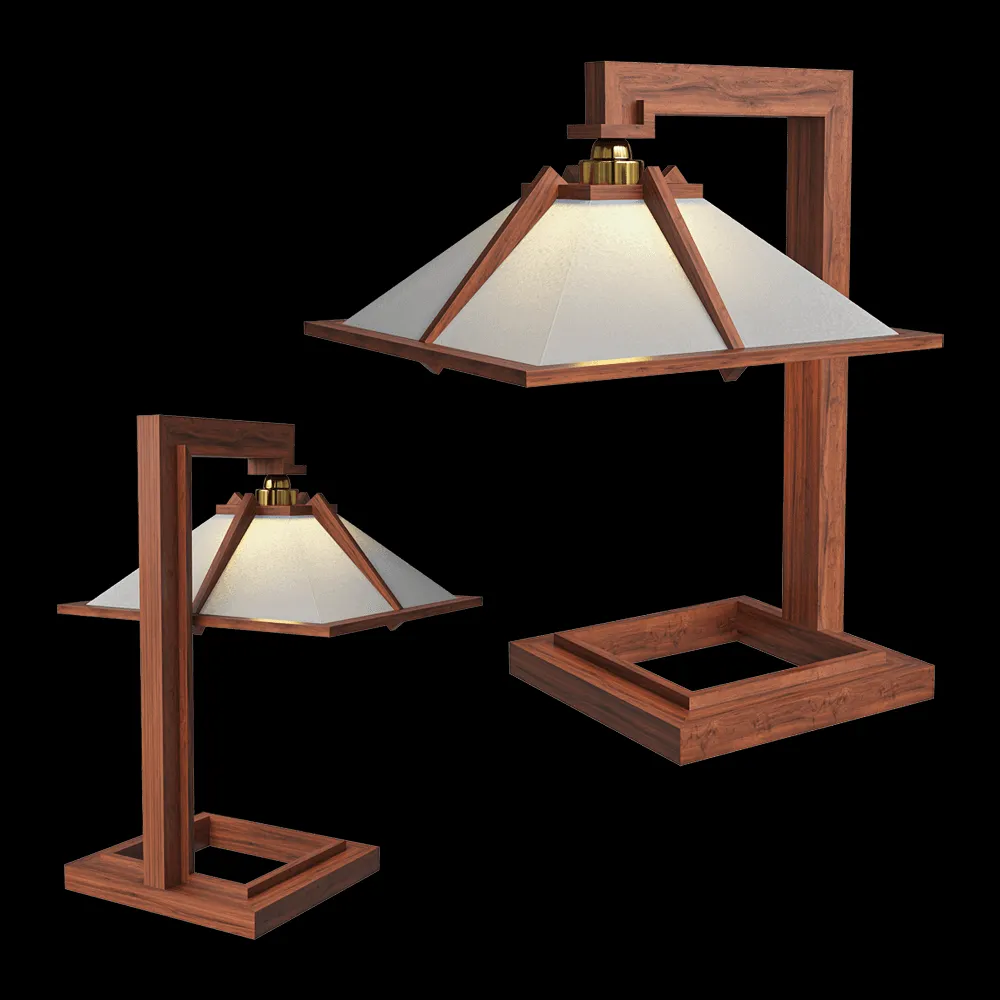 YAMAGIWA – Table lamp Taliesin 1 Walnut 3ds Max