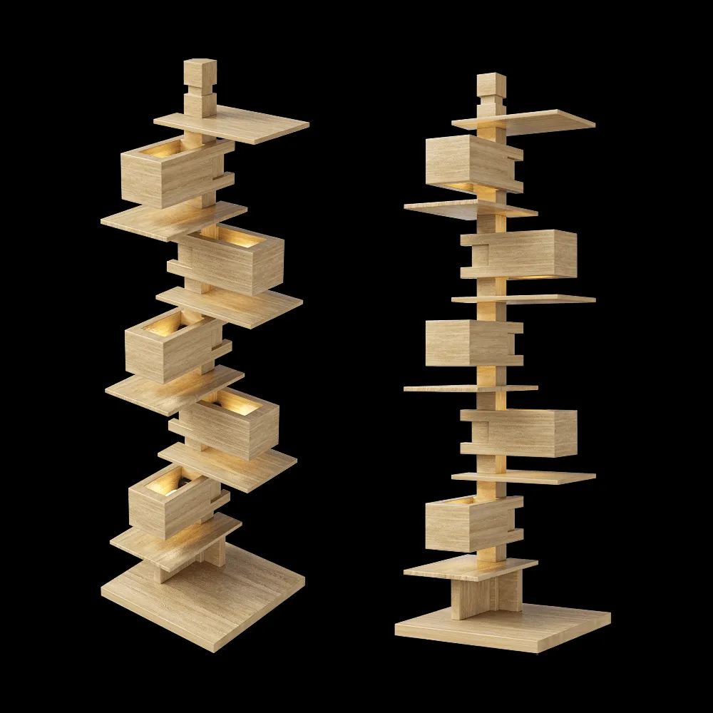 YAMAGIWA – Table lamp Taliesin 3 oak 3ds Max