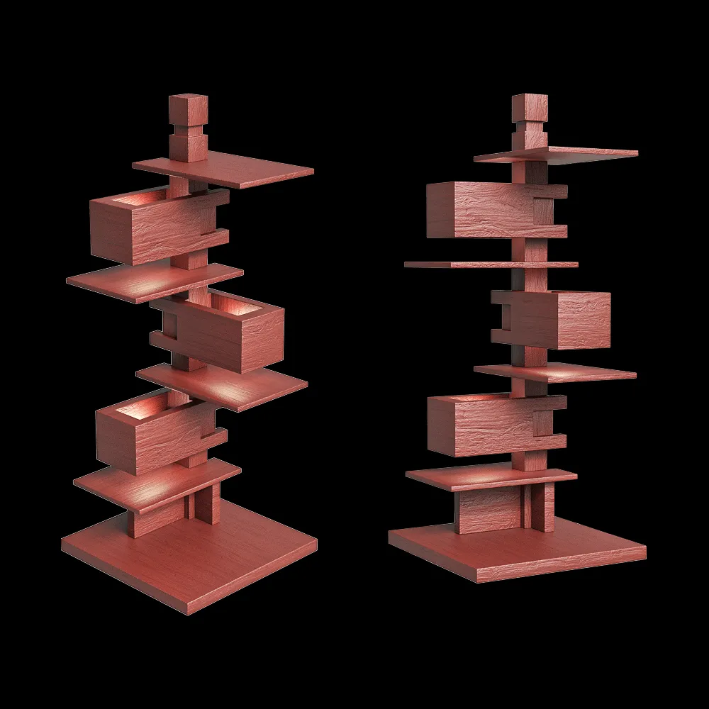 YAMAGIWA – Table lamp Taliesin 4 cherry 3ds Max