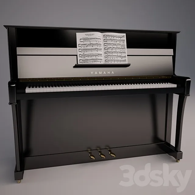 Yamaha B3 Upright Piano 3DSMax File
