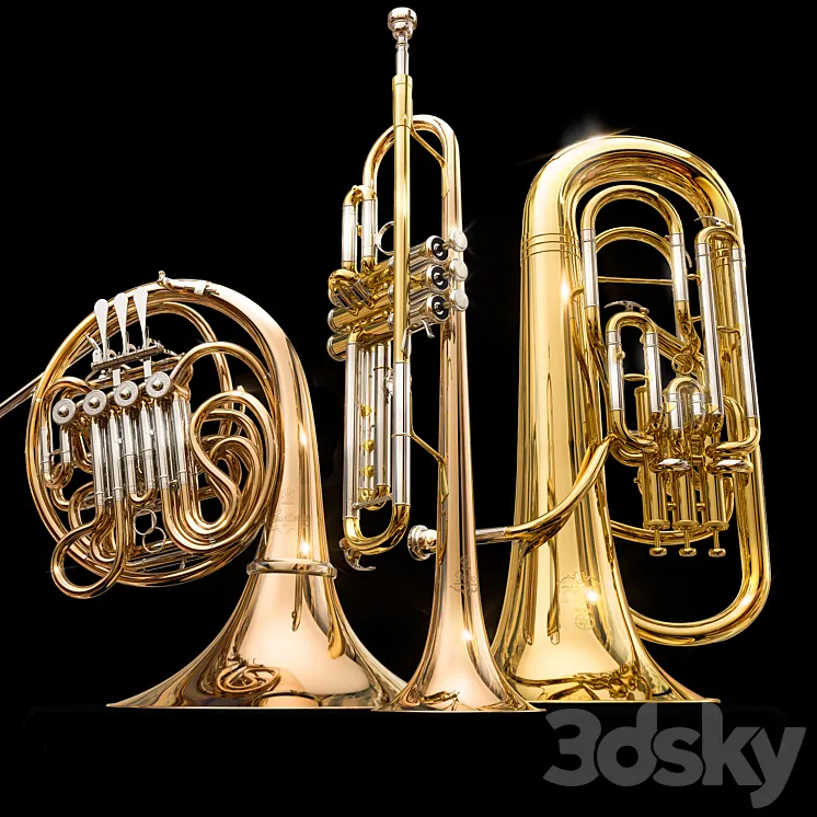Yamaha brass instruments 3DS Max