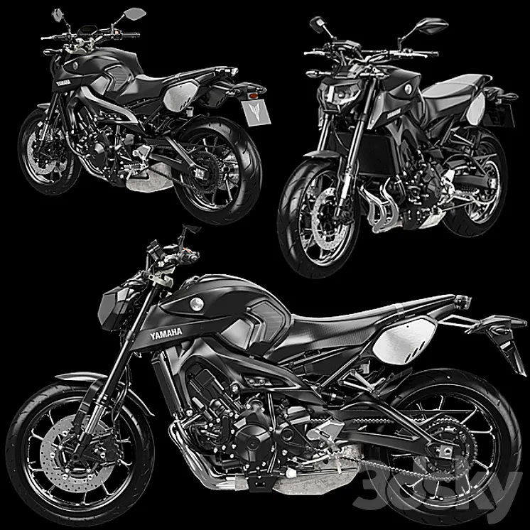 Yamaha MT-09 Tracer 3DS Max