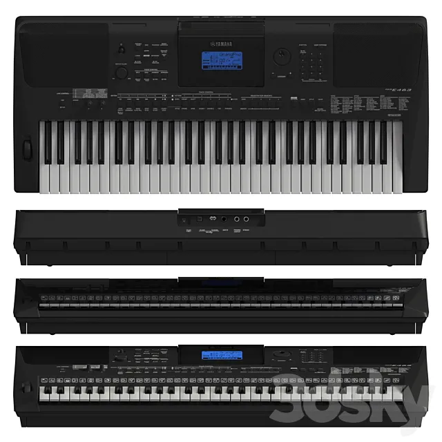 YAMAHA PSR-E453 3DS Max Model