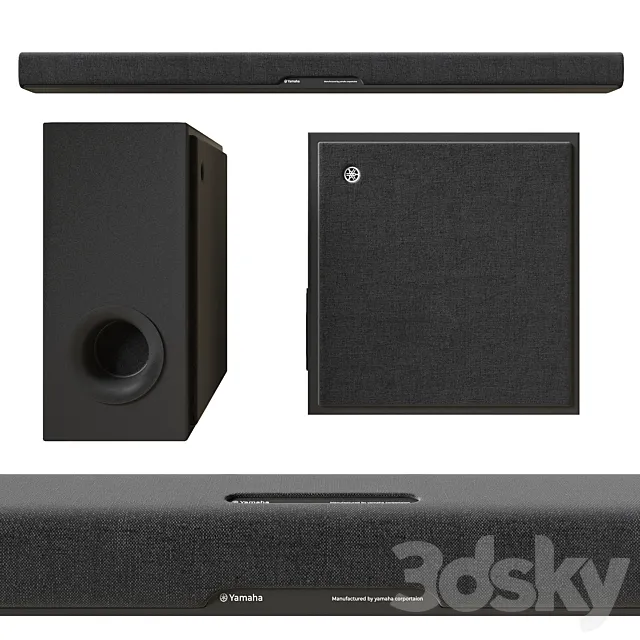 Yamaha soundbar with subwoofer 3dsMax Model