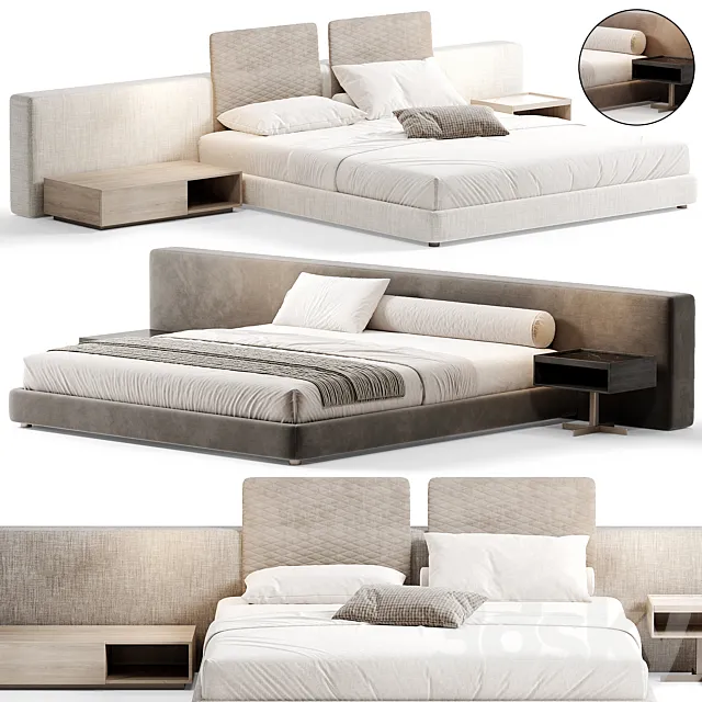 Yang Bed Rodolfo Dordoni By minotti 3ds Max