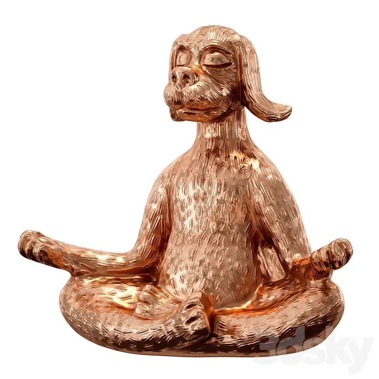 Yoga dog Yoga dog – figurine 3DS Max