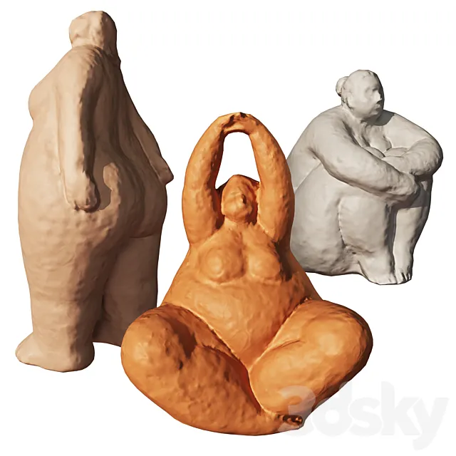 Yoga figurines 3dsMax Model