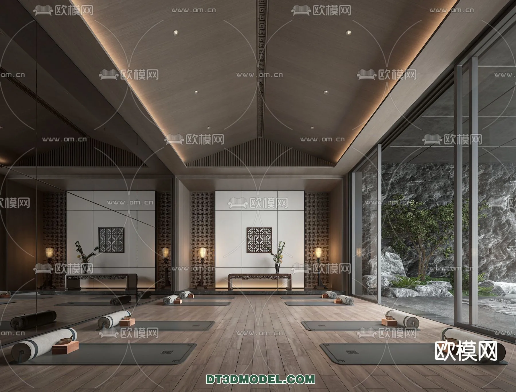 Yoga Room With Thoughtful Design – 3D Scenes – 003