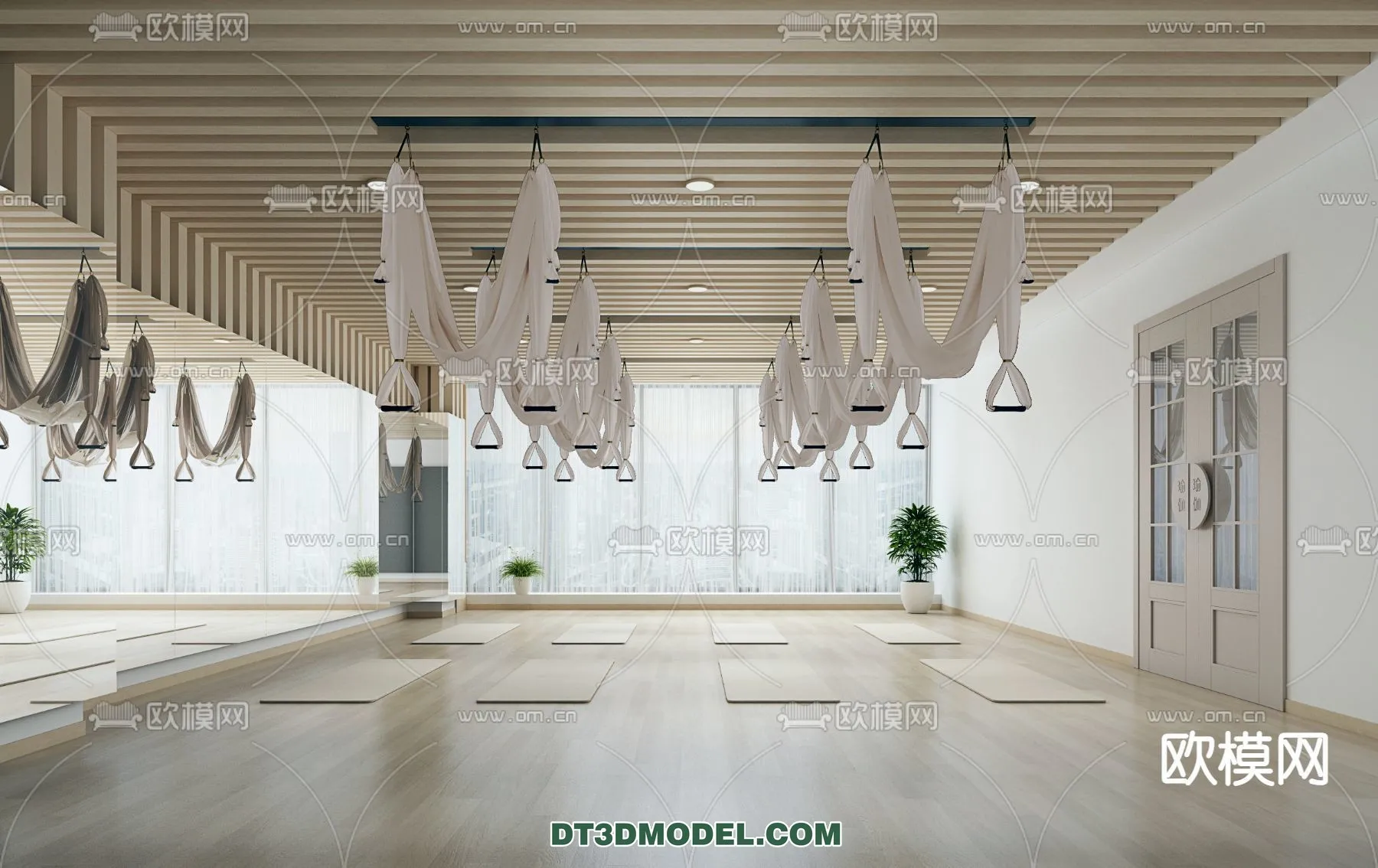 Yoga Room With Thoughtful Design – 3D Scenes – 004