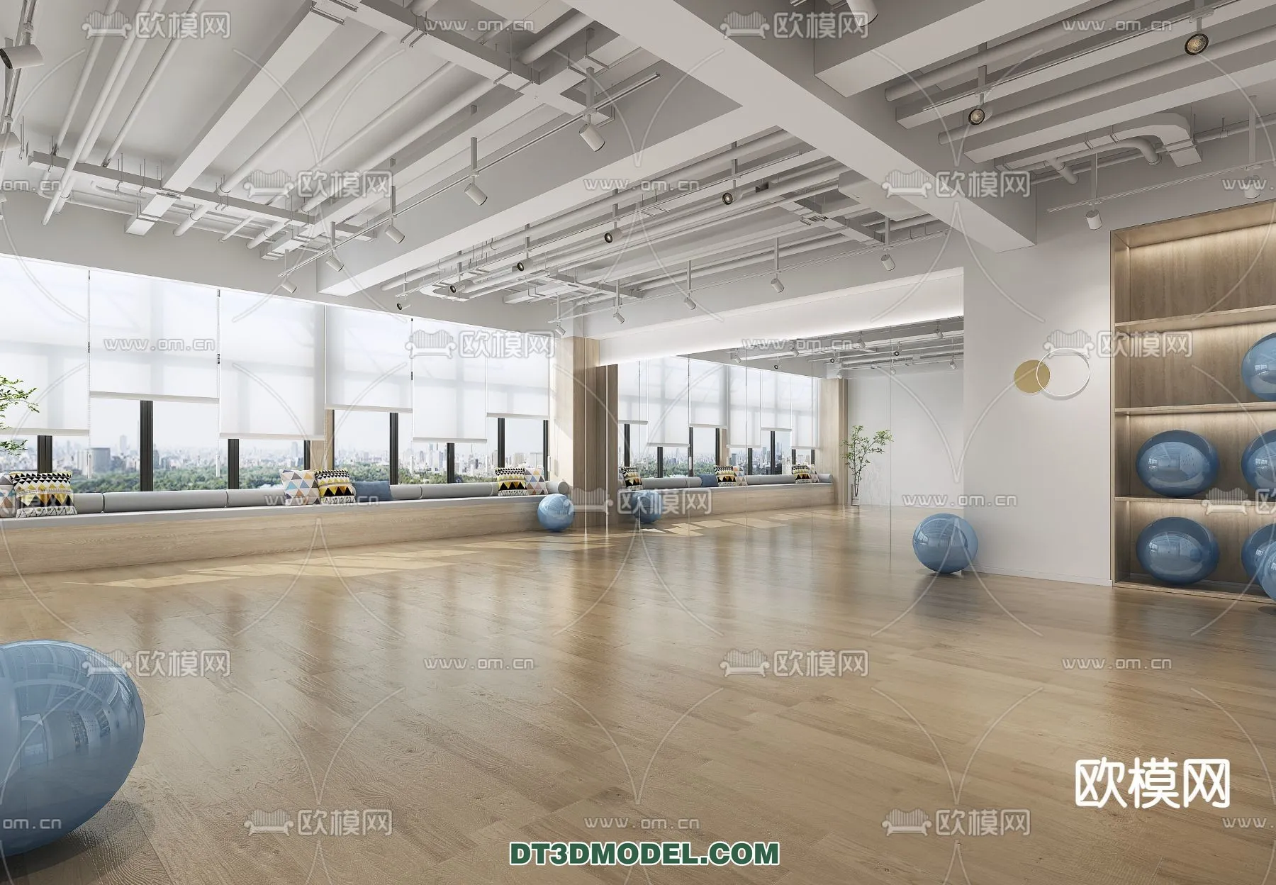 Yoga Room With Thoughtful Design – 3D Scenes – 006