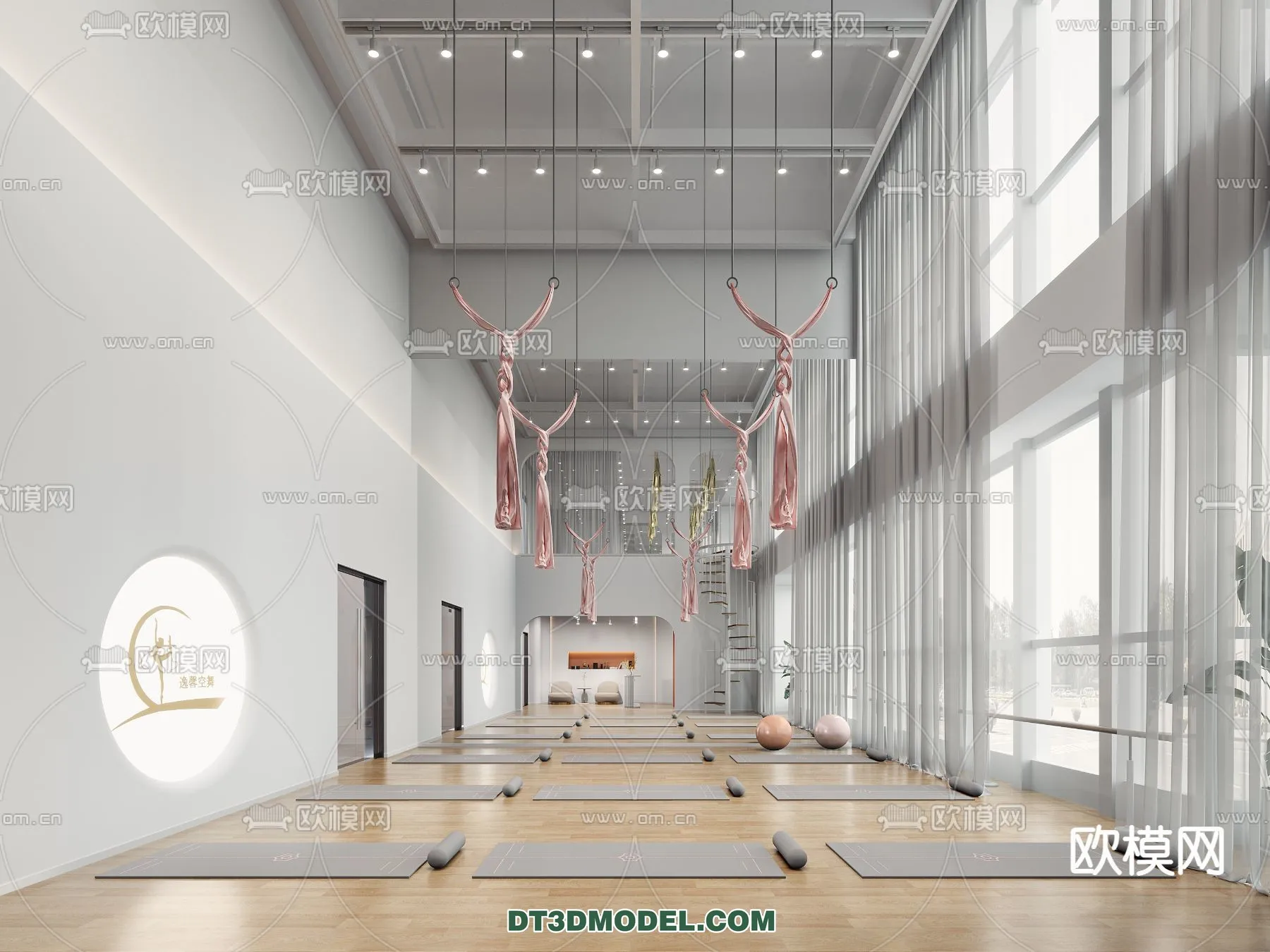 Yoga Room With Thoughtful Design – 3D Scenes – 007