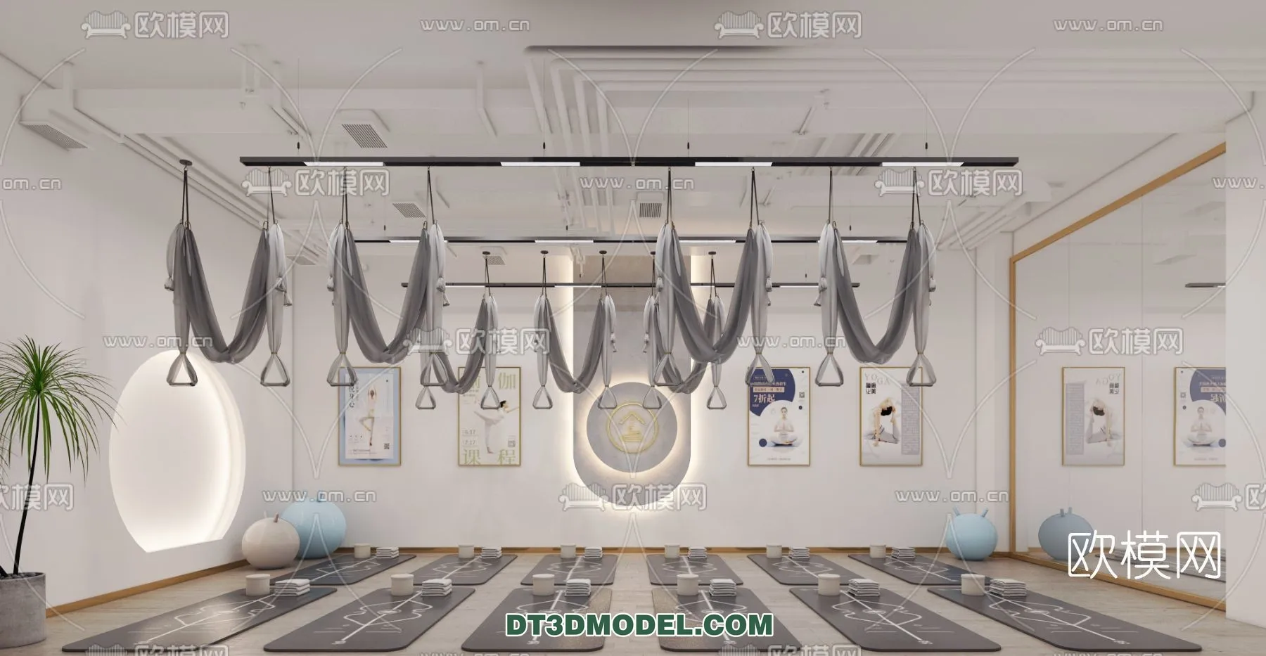 Yoga Room With Thoughtful Design – 3D Scenes – 009