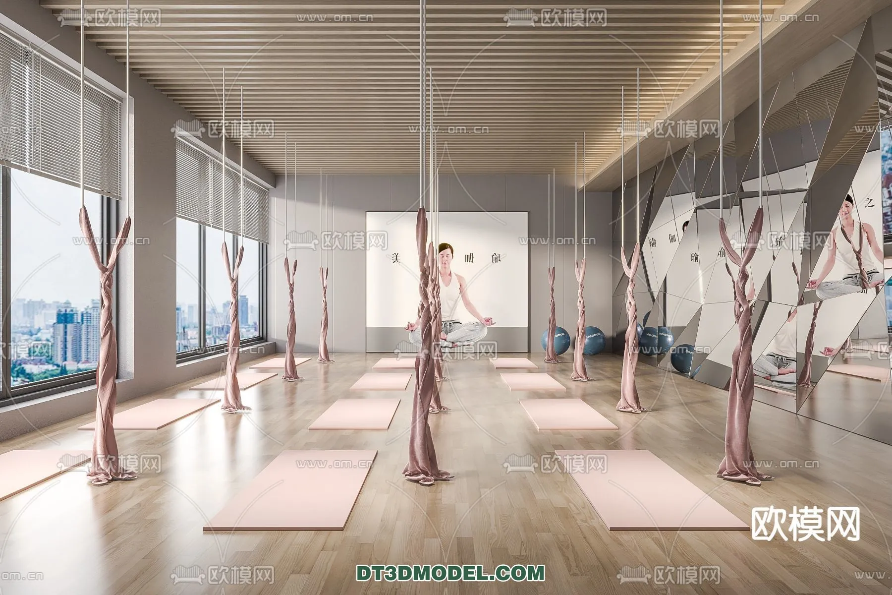 Yoga Room With Thoughtful Design – 3D Scenes – 010