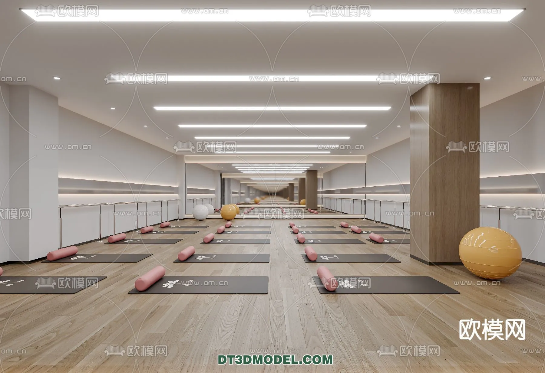 Yoga Room With Thoughtful Design – 3D Scenes – 011