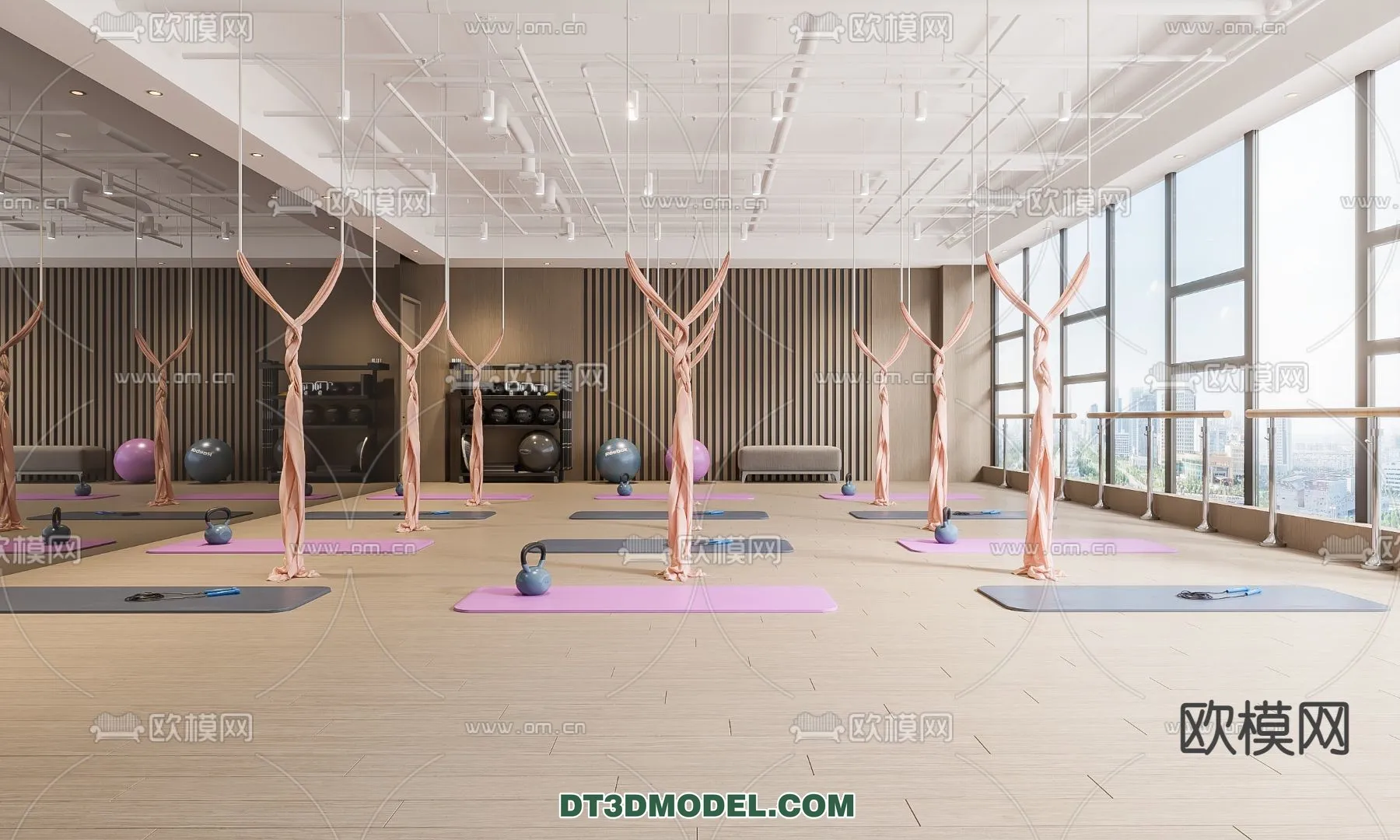 Yoga Room With Thoughtful Design – 3D Scenes – 012