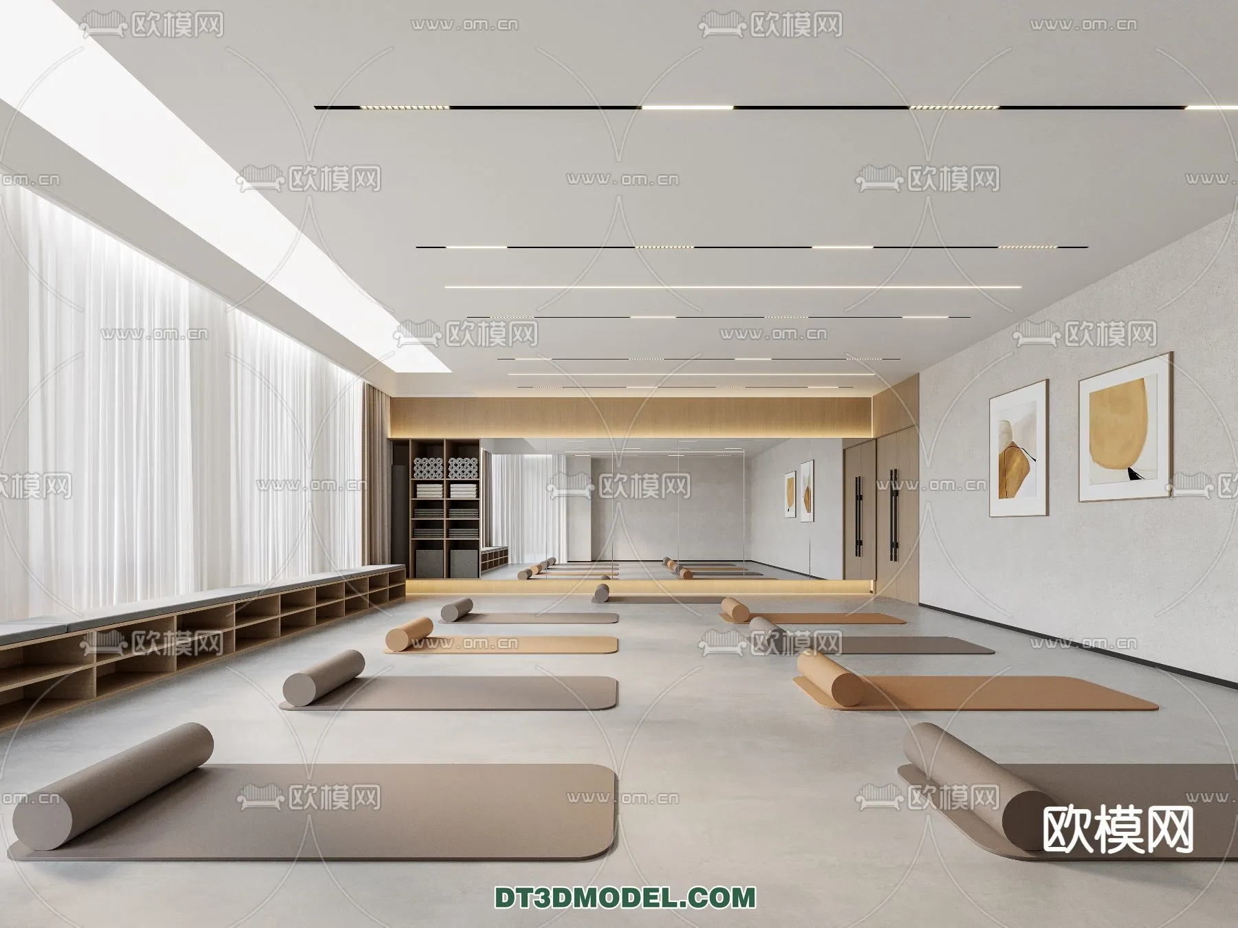 Yoga Room With Thoughtful Design – 3D Scenes – 013