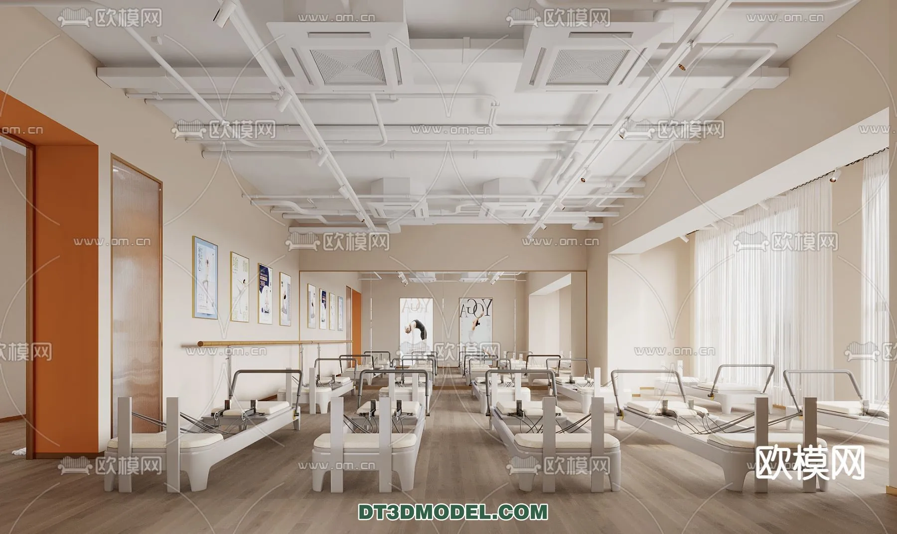 Yoga Room With Thoughtful Design – 3D Scenes – 014