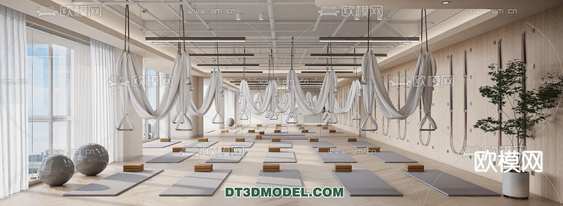 Yoga Room With Thoughtful Design – 3D Scenes – 015