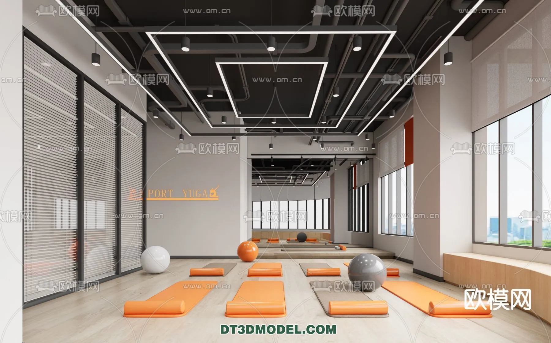 Yoga Room With Thoughtful Design – 3D Scenes – 018