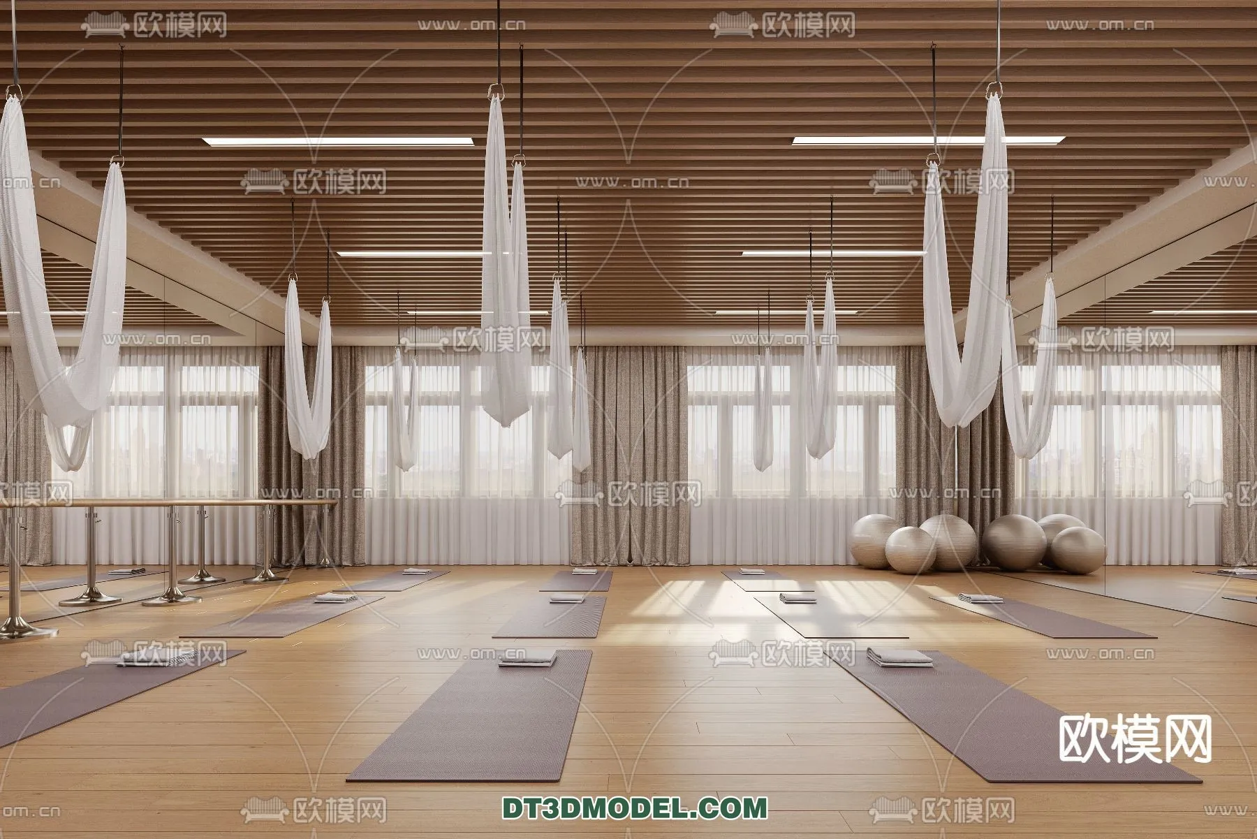 Yoga Room With Thoughtful Design – 3D Scenes – 020