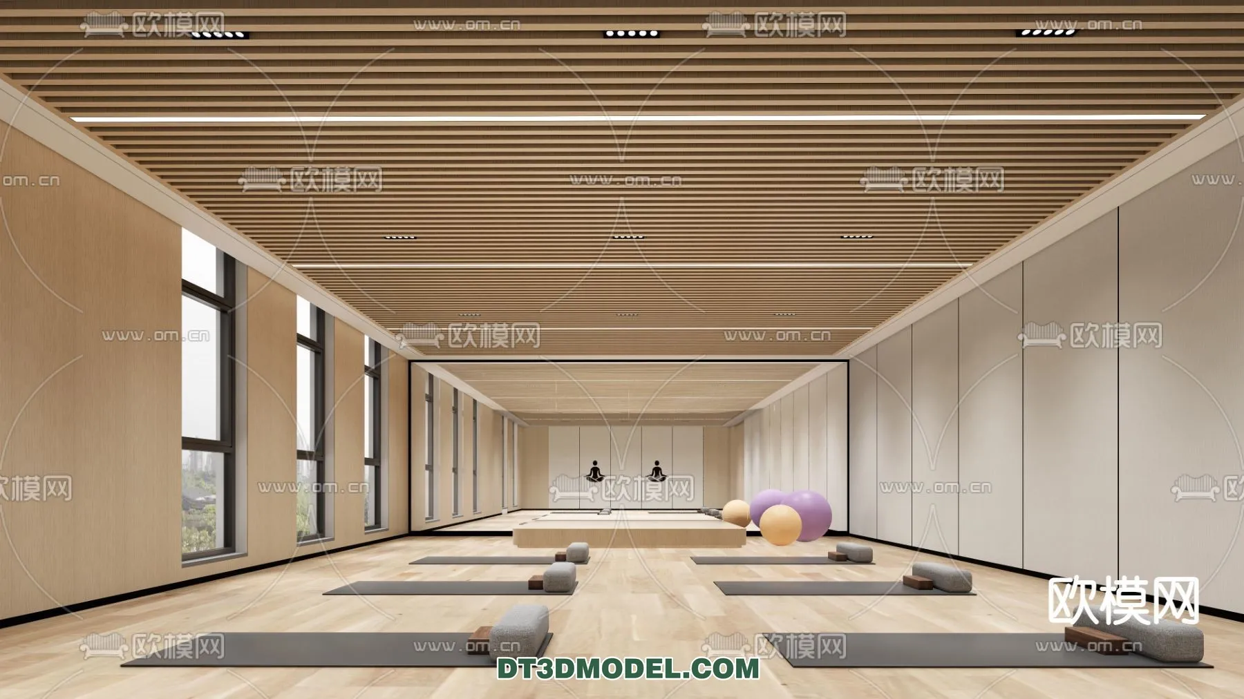 Yoga Room With Thoughtful Design – 3D Scenes – 021