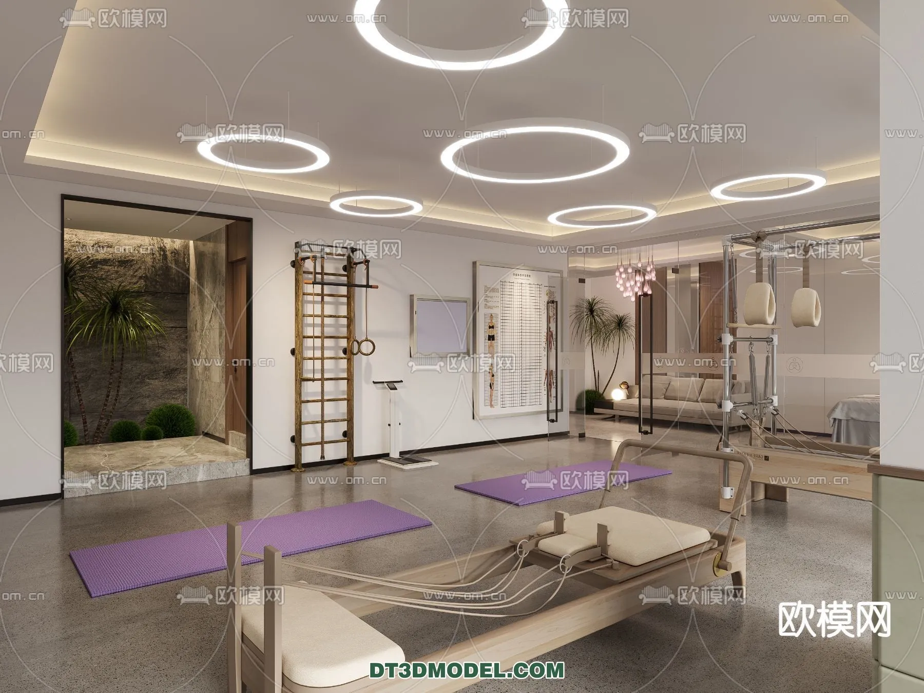 Yoga Room With Thoughtful Design – 3D Scenes – 026