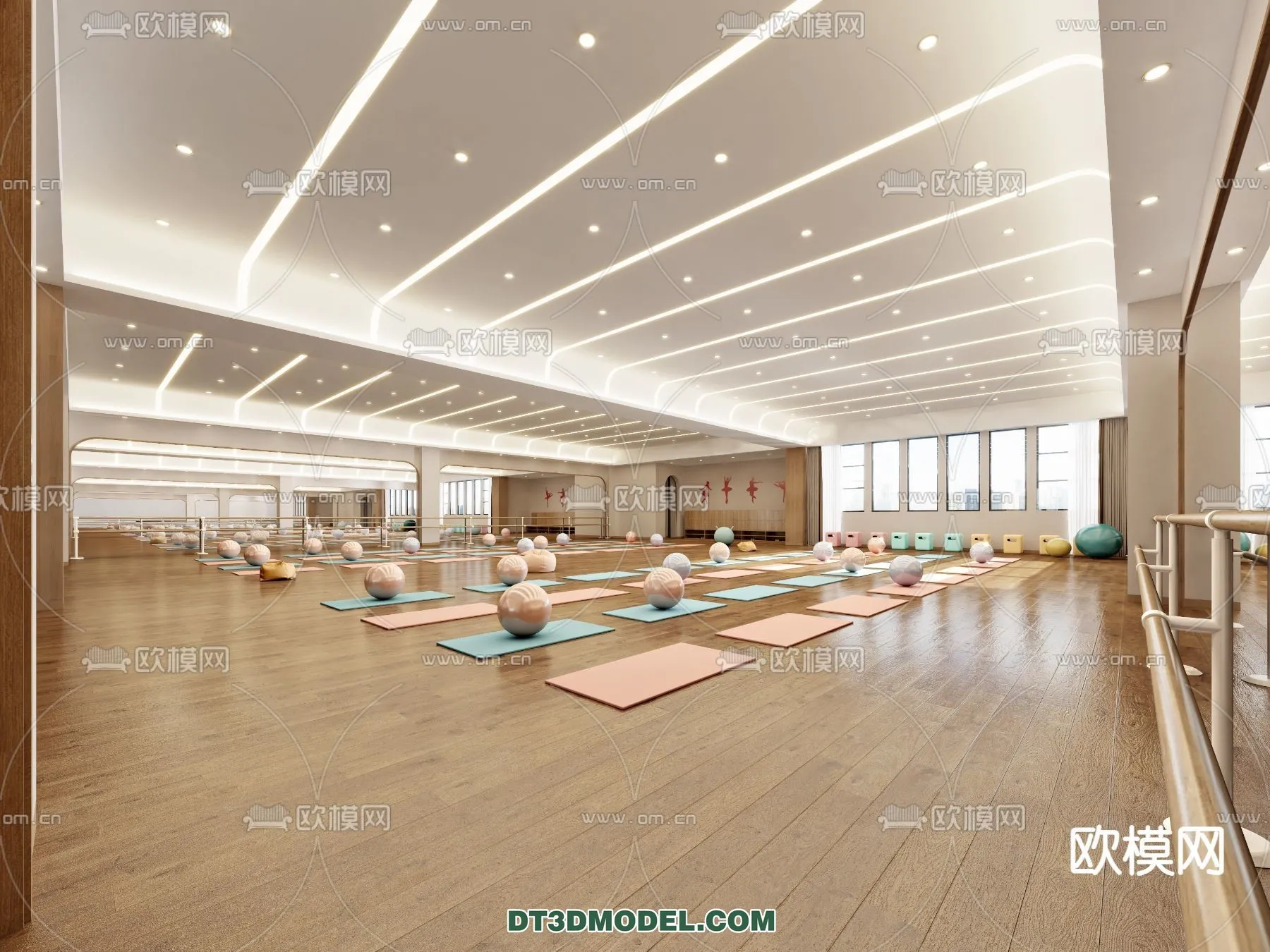 Yoga Room With Thoughtful Design – 3D Scenes – 027