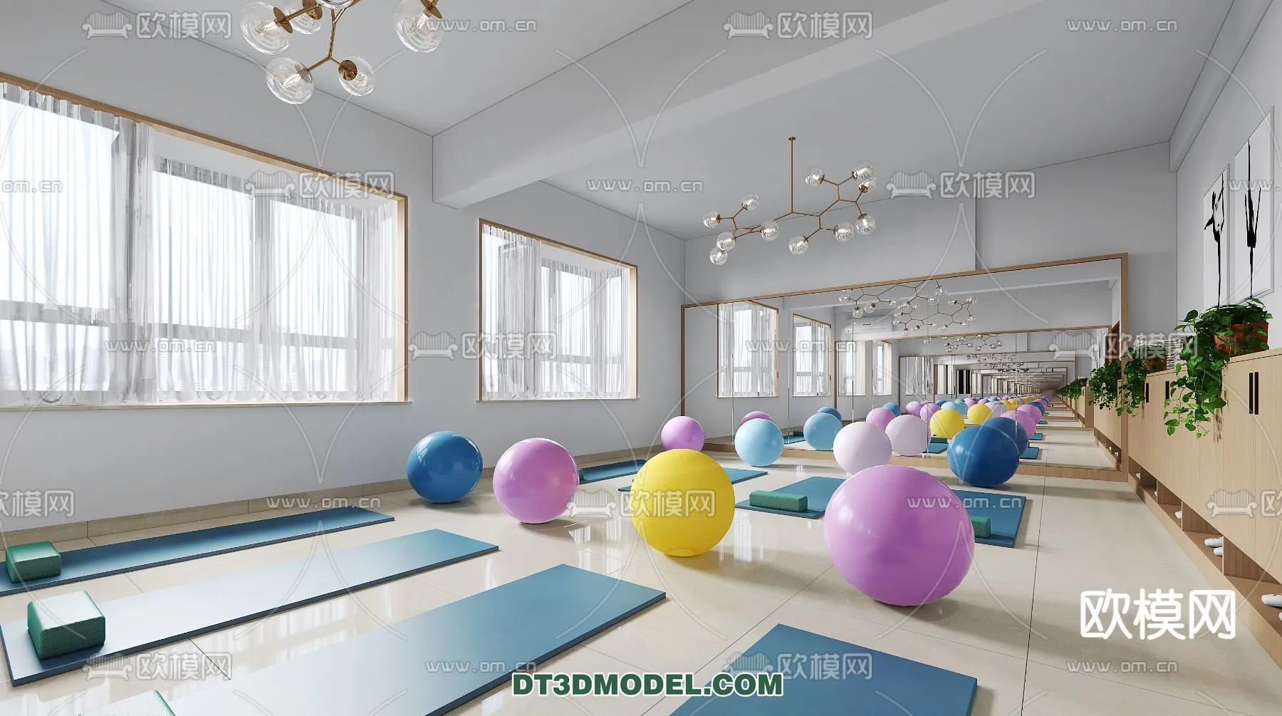 Yoga Room With Thoughtful Design – 3D Scenes – 028