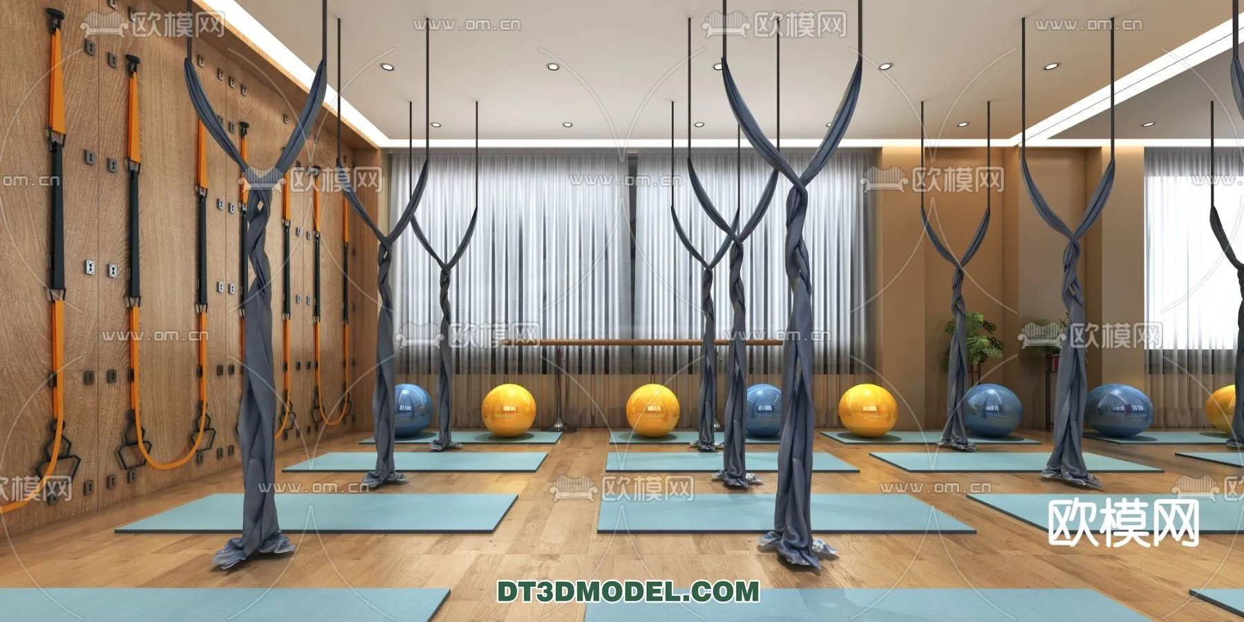 Yoga Room With Thoughtful Design – 3D Scenes – 029