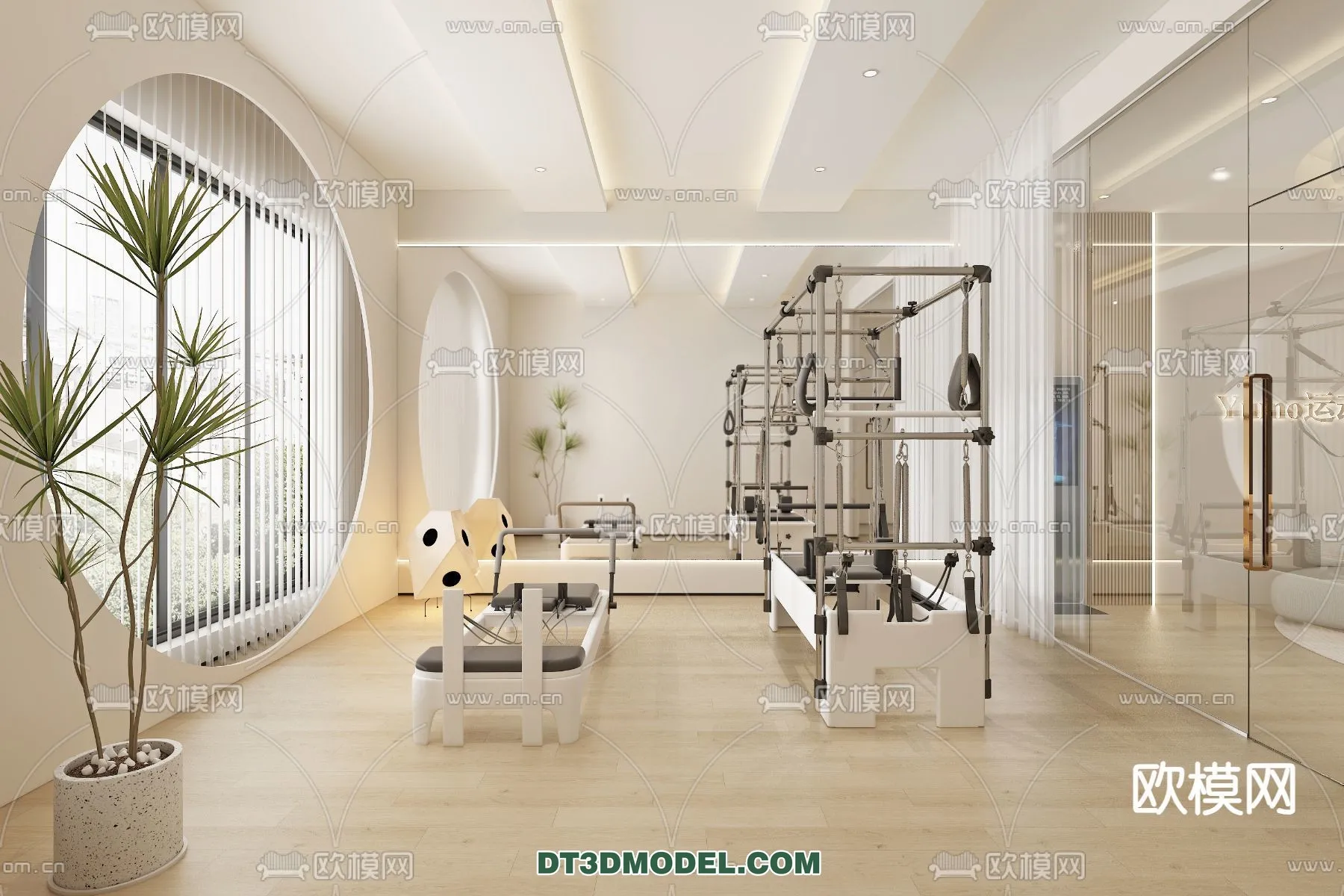 Yoga Room With Thoughtful Design – 3D Scenes – 030